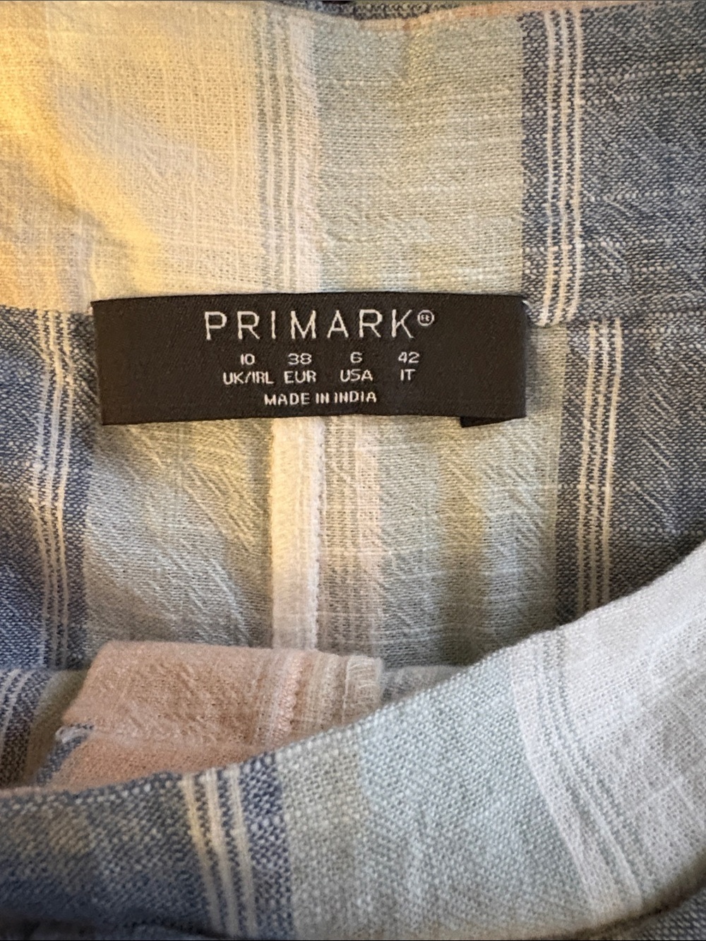 NWOT - Striped 100% Cotton High-Waisted Tie-Belt Shorts - Picture 6 of 7